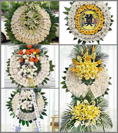 山东济宁任城区安居街道永南村花圈速递